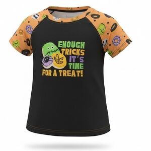 EUC Toddler Boy/Girl Black Short Sleeve Halloween Tee Shirt - Size 4T